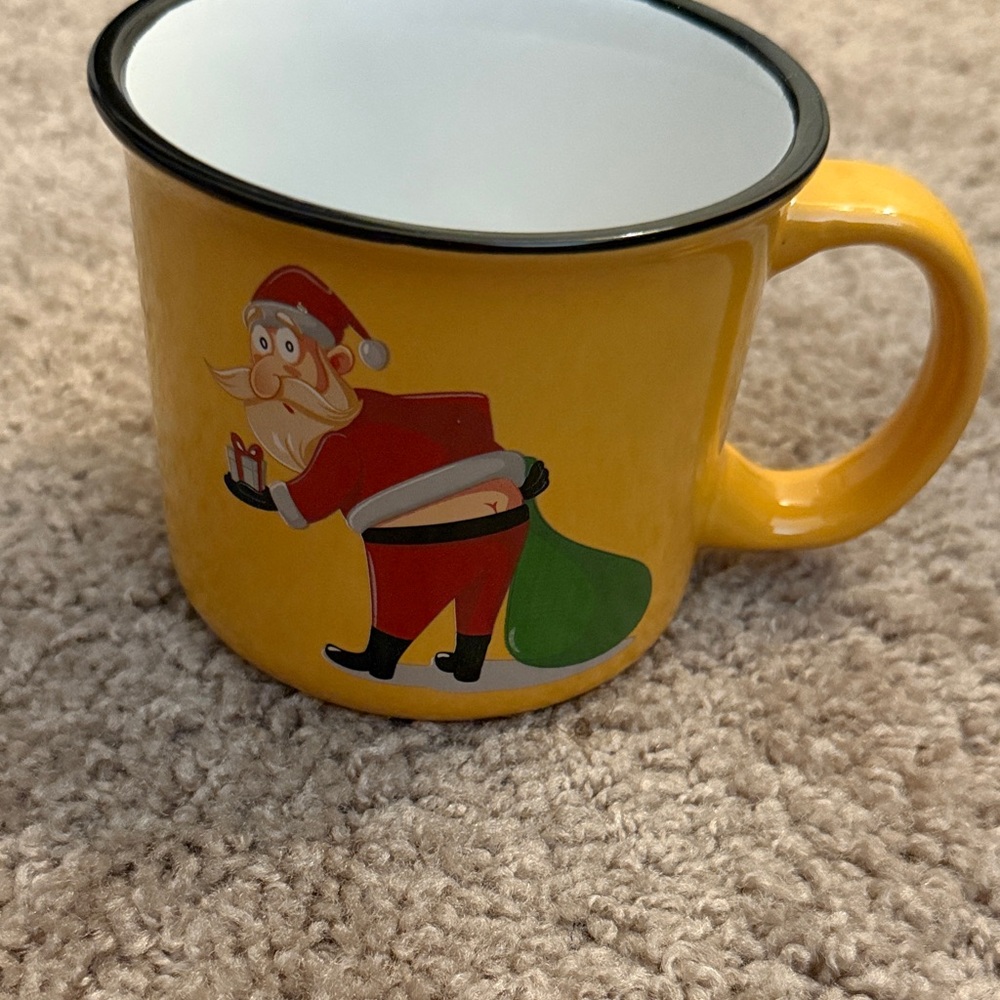 Bruntmor Holiday Mug Size 14 oz Color Mustard Red Black Green